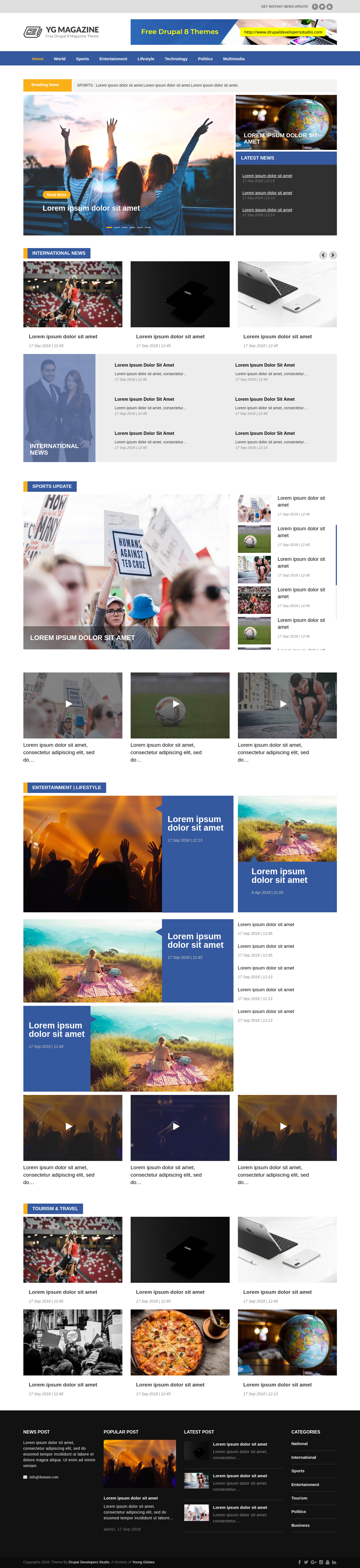 YG Magazine | Drupal 9 theme for Magazine and News Portal