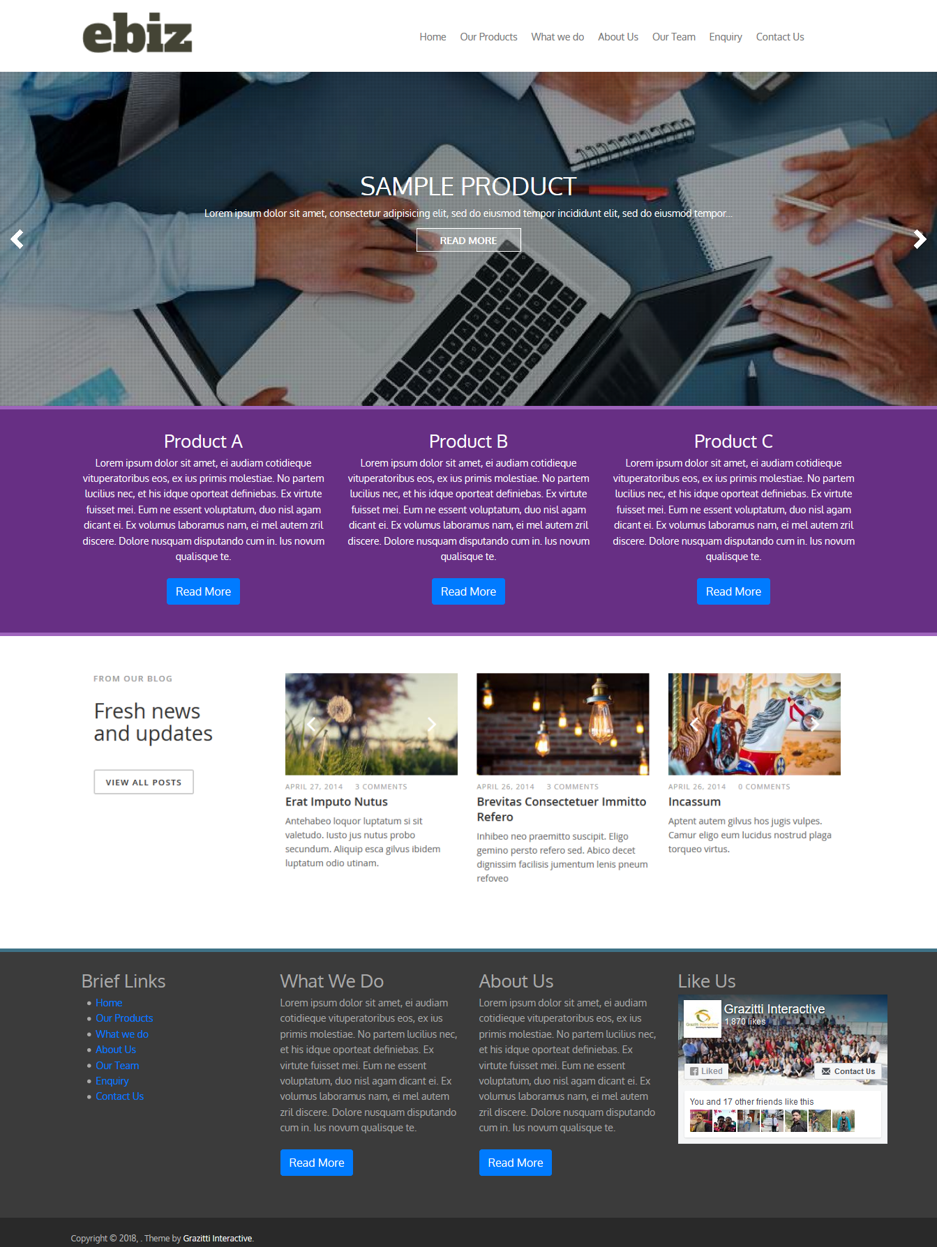 Ebiz Grazitti Theme