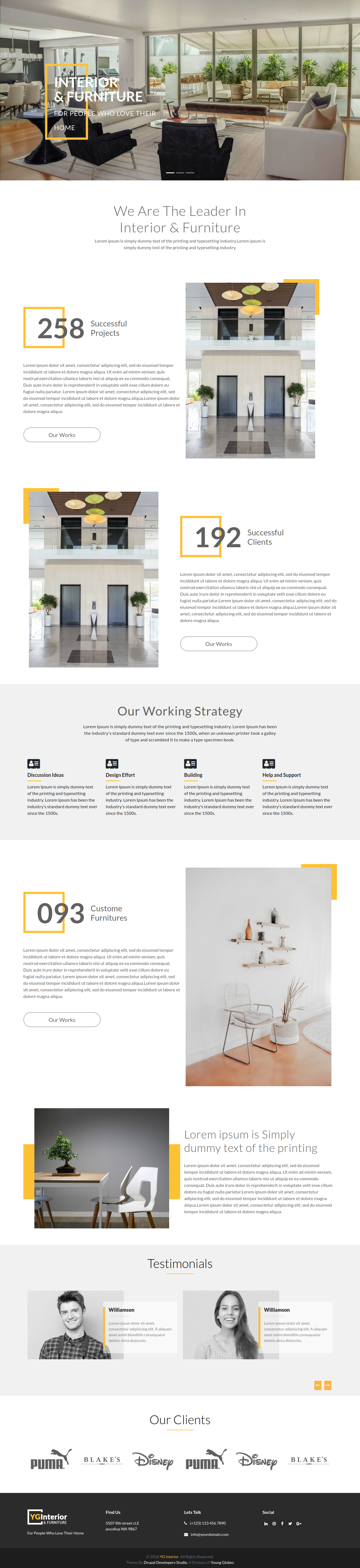 YG Interior | Bootstrap based Drupal 9 theme