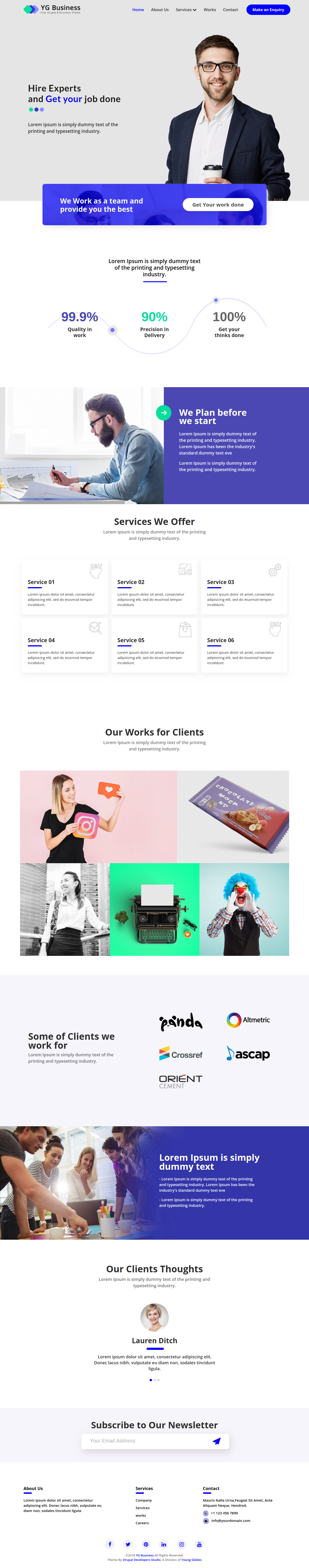 YG Business | Bootstrap based Drupal 9 theme for Business