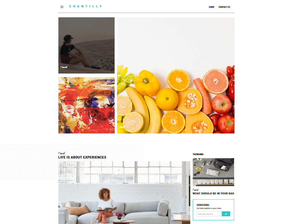 Chantilly Blog Theme