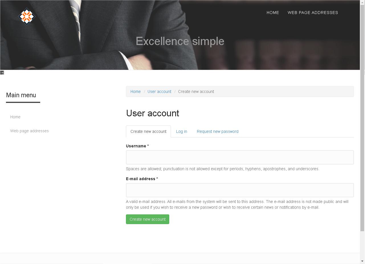 Excellence Simple Bootstrap3 Theme